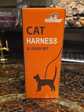 Orange Cat Harness & Leash Set - Adjustable Visibility Harness